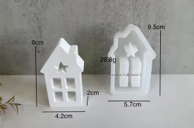 Molde silicona casita con corazon